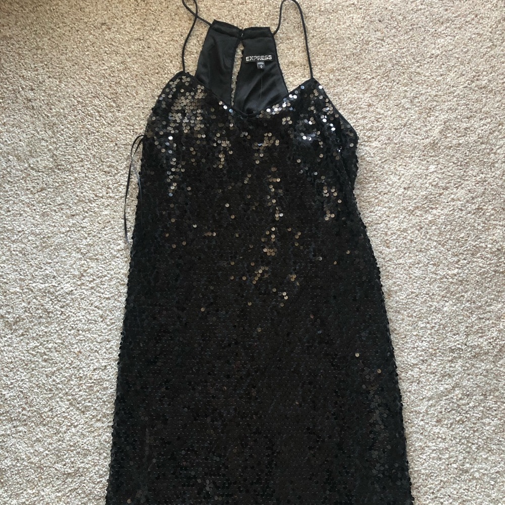 NYE Black Sequin Dress